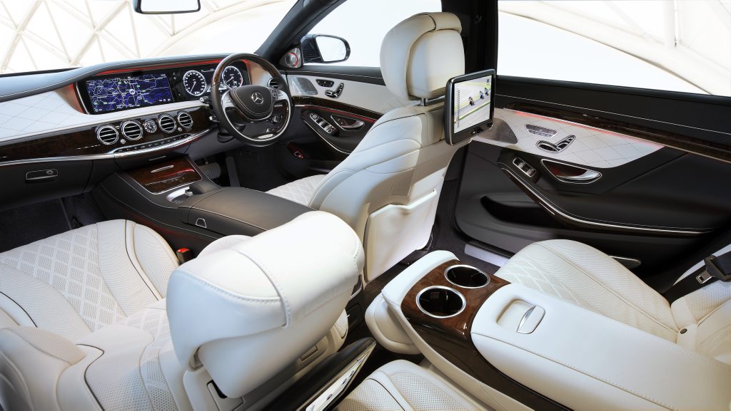 Inside the Mercedes-Benz S-Class. Inside the Mercedes-Benz S-Class.